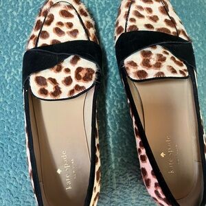 Kate Spade Leopard Print Flats - Black and Brown
